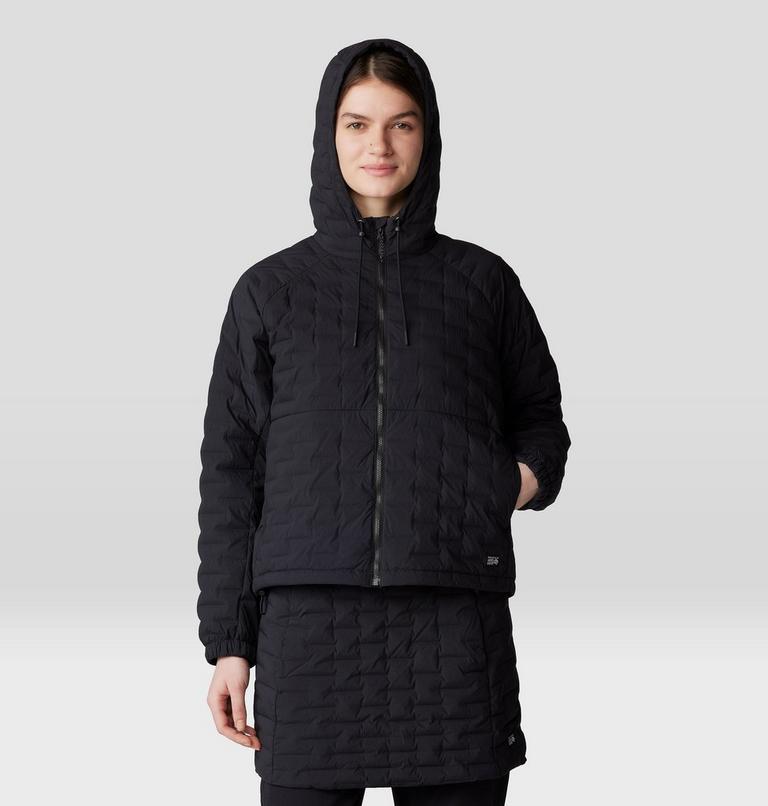 Femme Stretchdown Light Full Zip Chandail à capuchon, Color: Black, image 9
