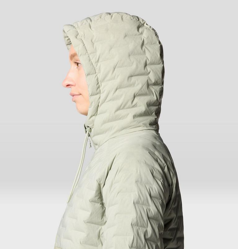 Women's Stretchdown Light Full Zip Hoody, Color: White Sage, Mantis Green, image 5