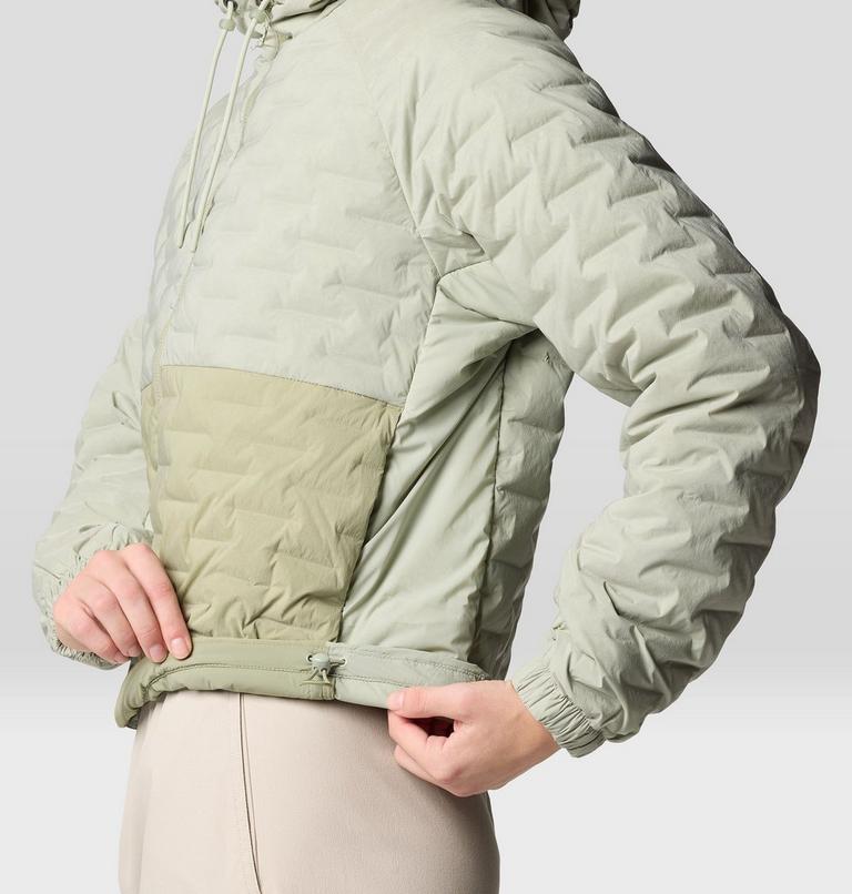 Women's Stretchdown Light Full Zip Hoody, Color: White Sage, Mantis Green, image 6