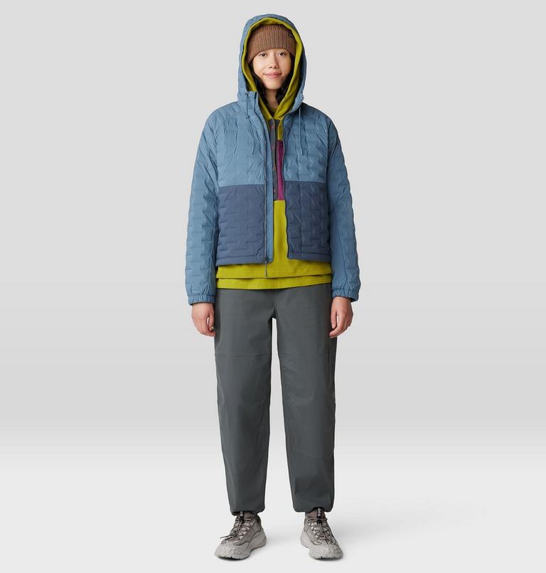 Women's Stretchdown Light Full Zip Hoody, Color: Adriatic Blue, Moon Blue, image 9