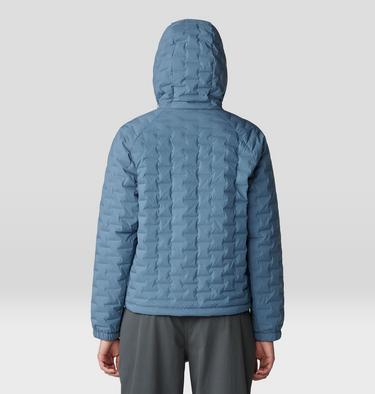 Women's Stretchdown Light Full Zip Hoody, Color: Adriatic Blue, Moon Blue, image 6