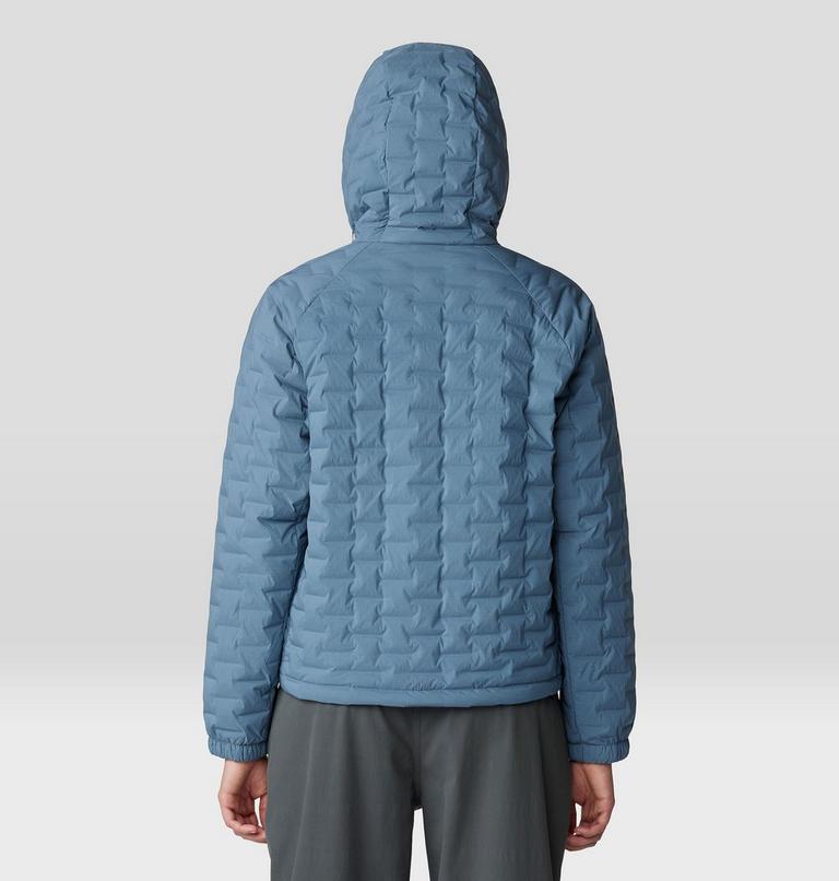 Women's Stretchdown Light Full Zip Hoody, Color: Adriatic Blue, Moon Blue, image 2