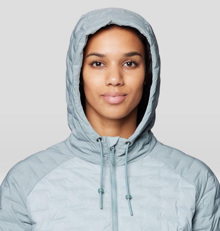Women's Stretchdown Light Full Zip Hoody, Color: Ice Shadow, Blue Sage, image 5