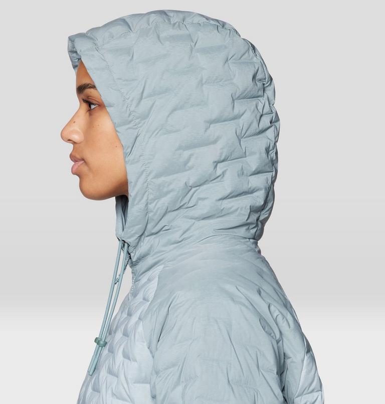 Women's Stretchdown Light Full Zip Hoody, Color: Ice Shadow, Blue Sage, image 6