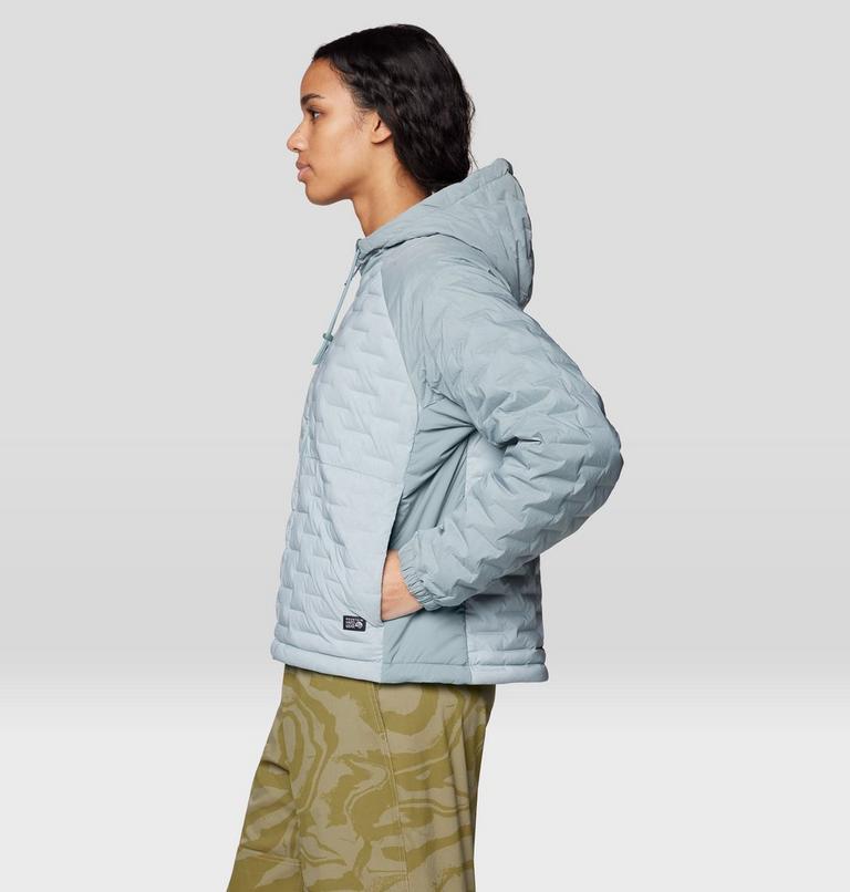 Women's Stretchdown Light Full Zip Hoody, Color: Ice Shadow, Blue Sage, image 8