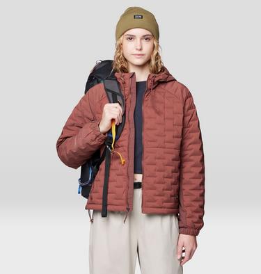 Women's Stretchdown Light Full Zip Hoody, Color: Bourbon Brown, image 12