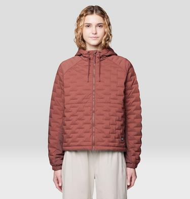 Women's Stretchdown Light Full Zip Hoody, Color: Bourbon Brown, image 5