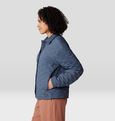 Women's Stretchdown Light Snap Jacket, Color: Moon Blue, image 11