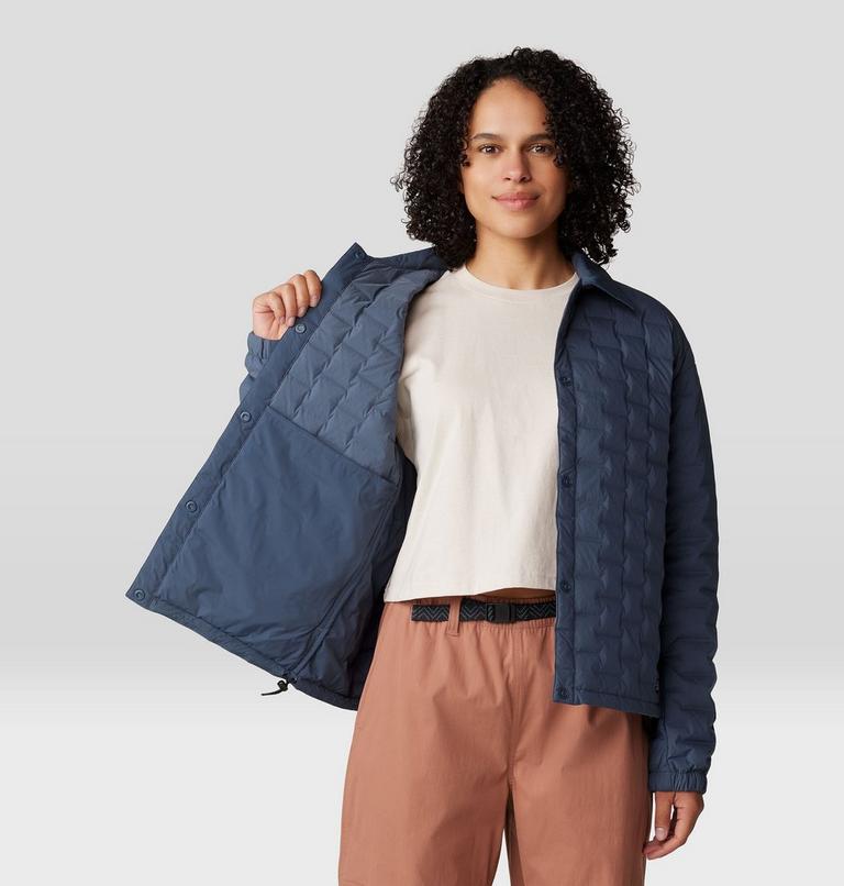 Women's Stretchdown Light Snap Jacket, Color: Moon Blue, image 6