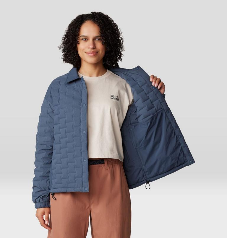 Women's Stretchdown Light Snap Jacket, Color: Moon Blue, image 7