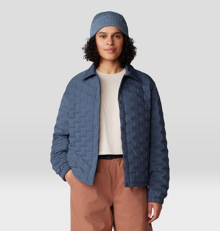 Women's Stretchdown Light Snap Jacket, Color: Moon Blue, image 8