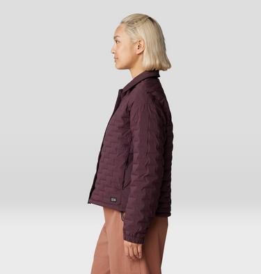 Women's Stretchdown Light Snap Jacket, Color: Blackberry, image 3