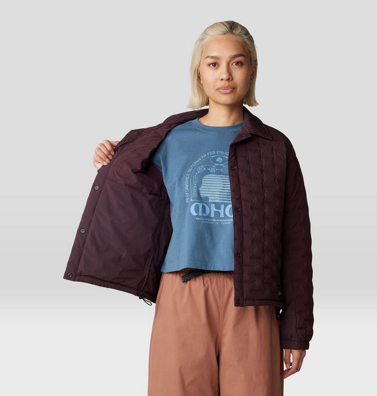 Women's Stretchdown Light Snap Jacket, Color: Blackberry, image 5
