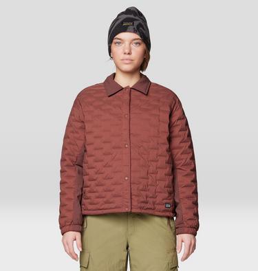 Women's Stretchdown Light Snap Jacket, Color: Bourbon Brown, image 3