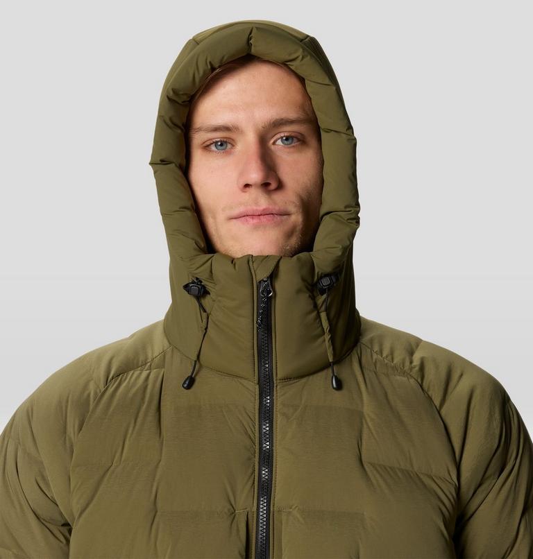 Men's Stretchdown Parka, Color: Combat Green, image 4