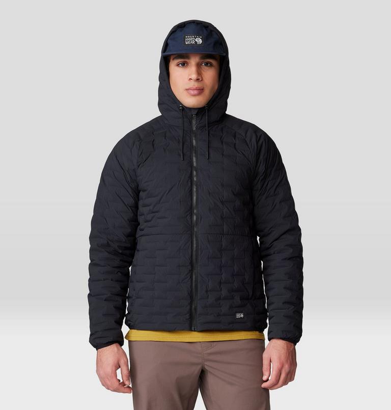 Men's Stretchdown Light Full Zip Hoody, Color: Black, image 8