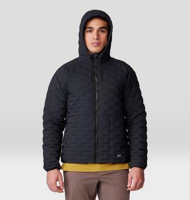 Men's Stretchdown Light Full Zip Hoody, Color: Black, image 21