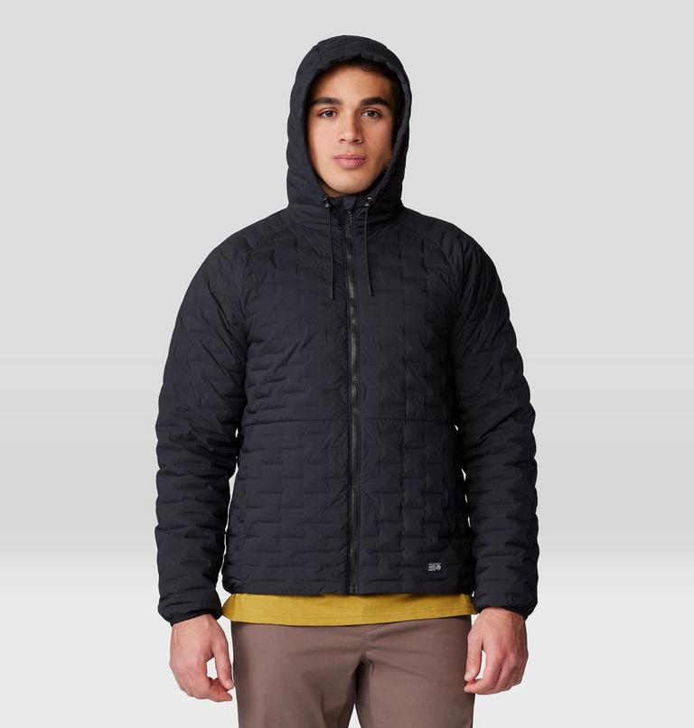 Men's Stretchdown Light Full Zip Hoody, Color: Black, image 1