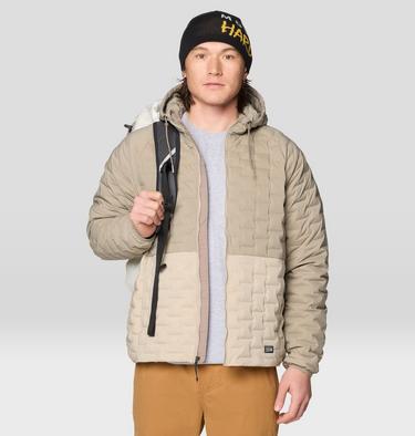 Men's Stretchdown Light Full Zip Hoody, Color: Dunes, Badlands, image 8