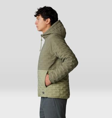 Men's Stretchdown Light Full Zip Hoody, Color: Stone Green, Mantis Green, image 3