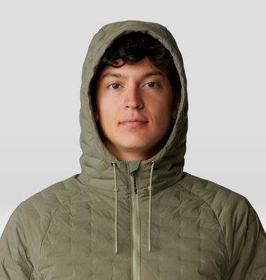Men's Stretchdown Light Full Zip Hoody, Color: Stone Green, Mantis Green, image 4