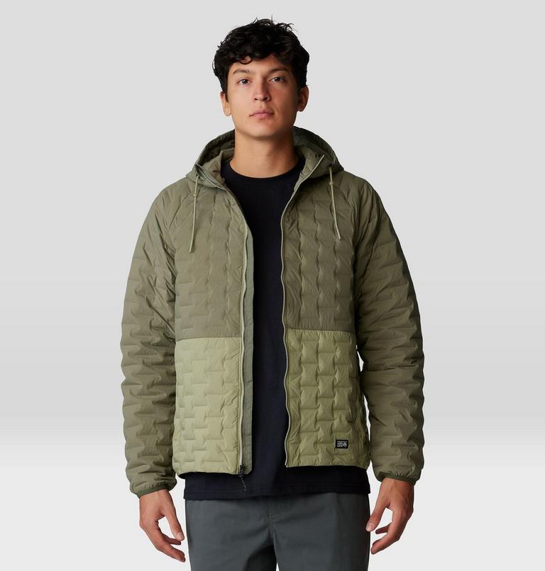 Men's Stretchdown Light Full Zip Hoody, Color: Stone Green, Mantis Green, image 9