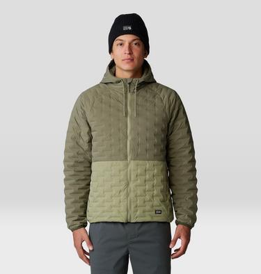 Men's Stretchdown Light Full Zip Hoody, Color: Stone Green, Mantis Green, image 1
