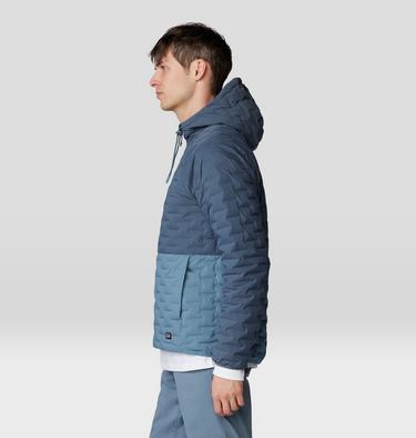 Men's Stretchdown Light Full Zip Hoody, Color: Moon Blue, Adriatic Blue, image 19