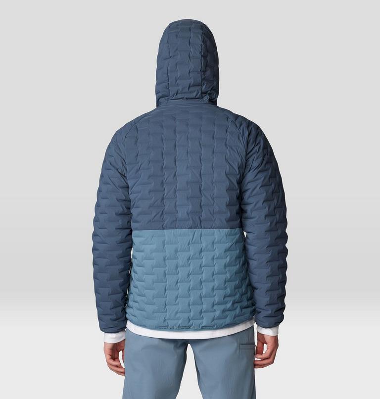 Men's Stretchdown Light Full Zip Hoody, Color: Moon Blue, Adriatic Blue, image 2