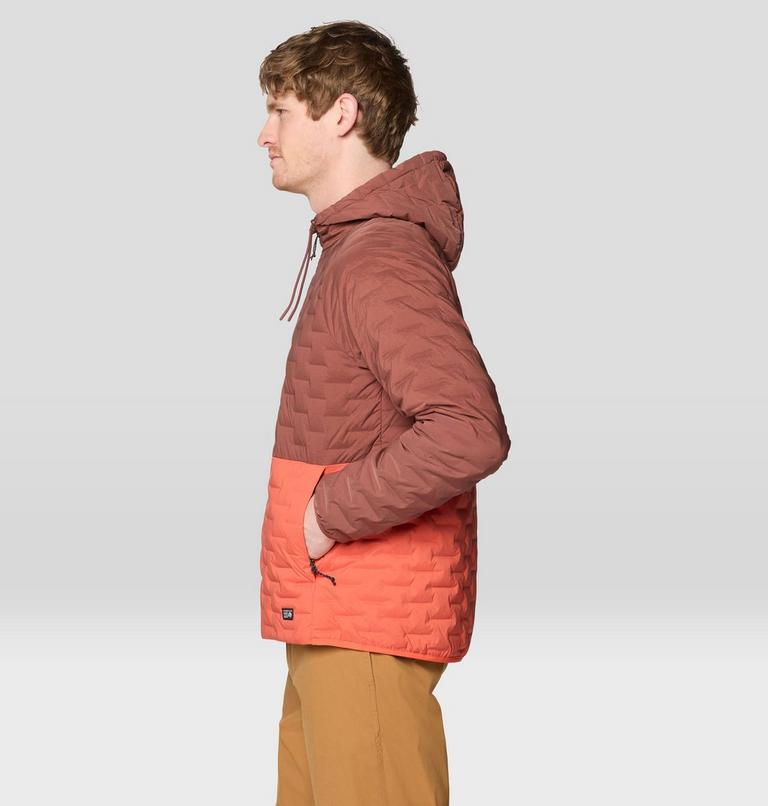 Men's Stretchdown Light Full Zip Hoody, Color: Bourbon Brown, Aspect, image 4