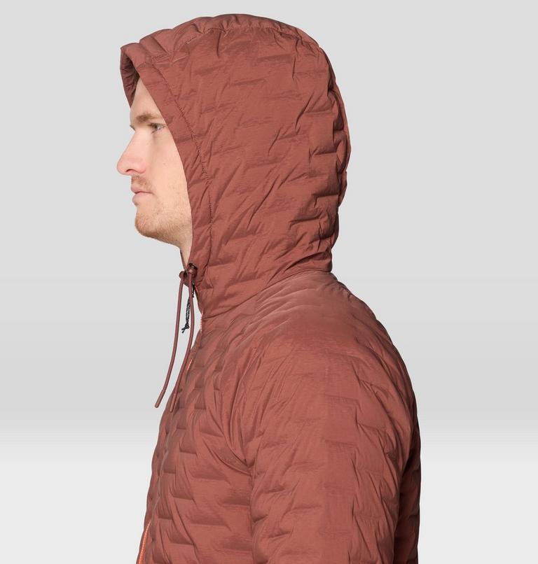 Men's Stretchdown Light Full Zip Hoody, Color: Bourbon Brown, Aspect, image 6