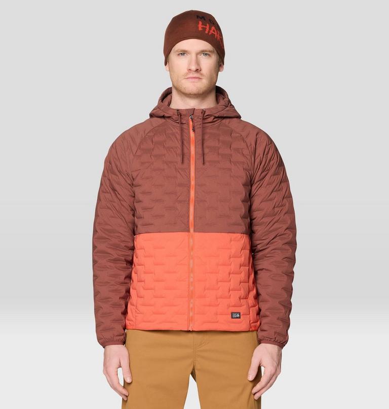 Men's Stretchdown Light Full Zip Hoody, Color: Bourbon Brown, Aspect, image 1