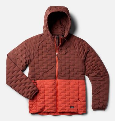 Men's Stretchdown Light Full Zip Hoody, Color: Bourbon Brown, Aspect, image 2