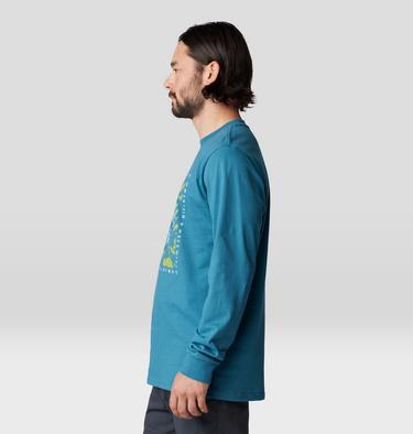 Men's Tie Dye Earth Long Sleeve, Color: Baltic Blue, image 3