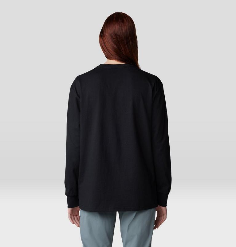 Women's Tie Dye Earth Boxy Long Sleeve, Color: Black, image 2