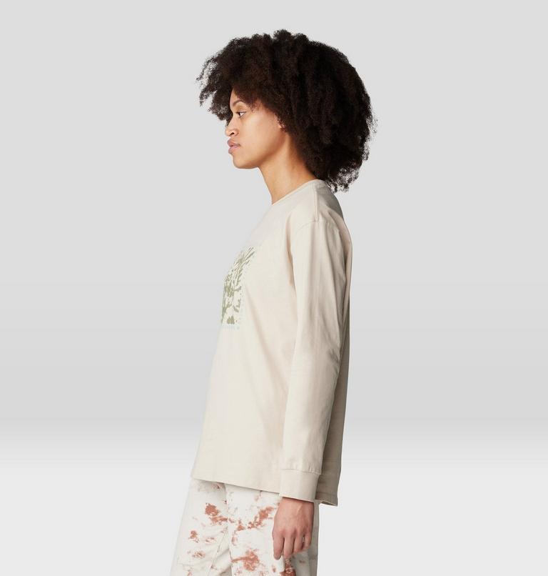 Women's Tie Dye Earth Boxy Long Sleeve, Color: Wild Oyster, image 3