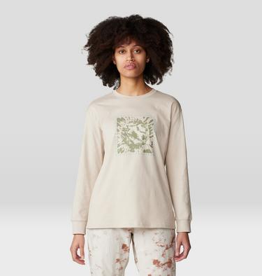 Women's Tie Dye Earth Boxy Long Sleeve, Color: Wild Oyster, image 5