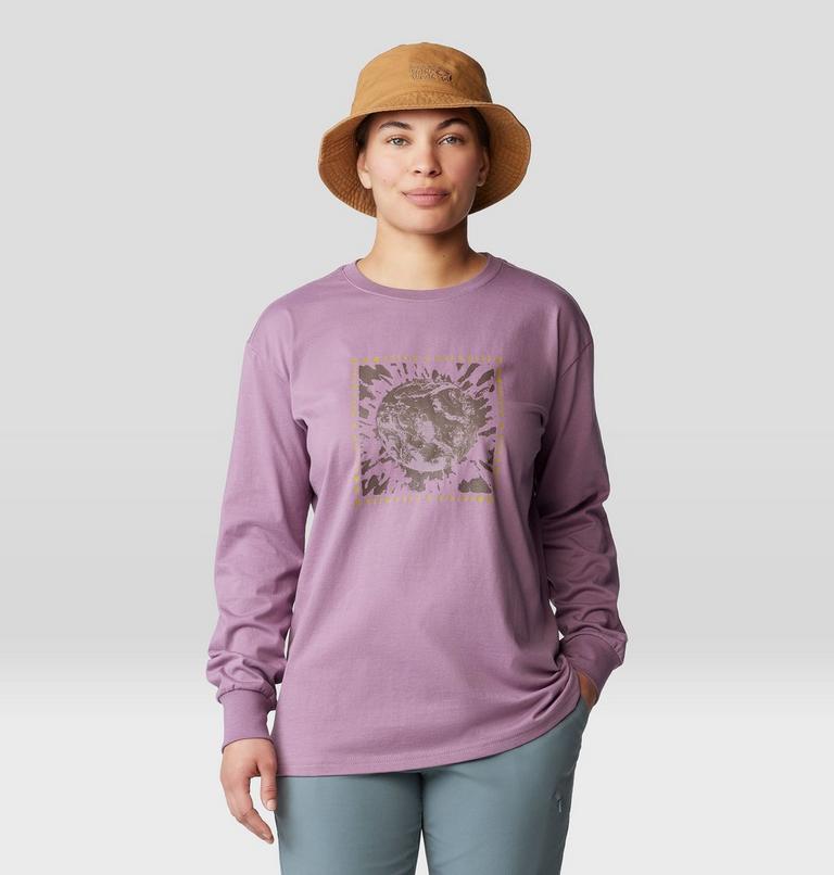 Women's Tie Dye Earth Boxy Long Sleeve, Color: Dark Daze, image 5