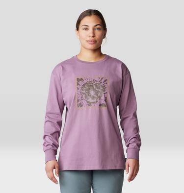Women's Tie Dye Earth Boxy Long Sleeve, Color: Dark Daze, image 1