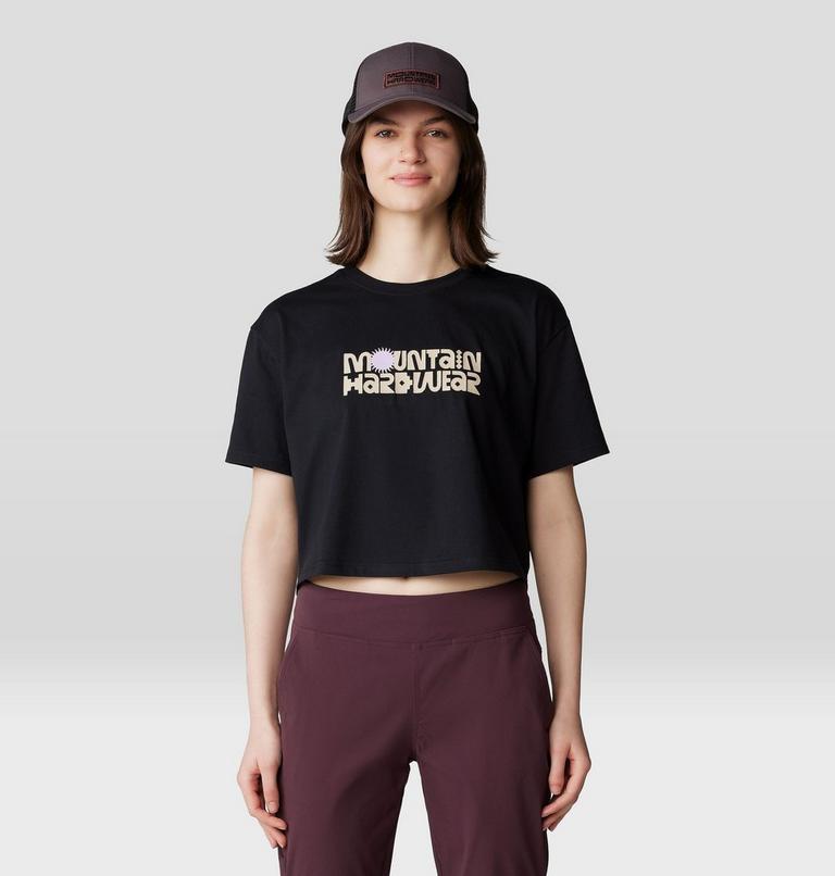 Women's Logo Plus Boxy crop, Color: Black, image 1