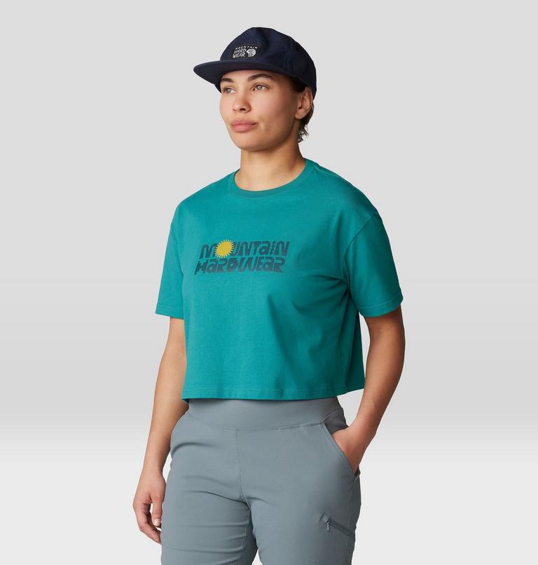 Women's Logo Plus Boxy crop, Color: Wintermint, image 5