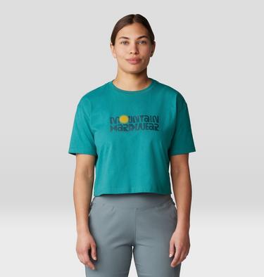 Women's Logo Plus Boxy crop, Color: Wintermint, image 5