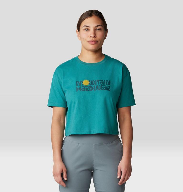Women's Logo Plus Boxy crop, Color: Wintermint, image 1