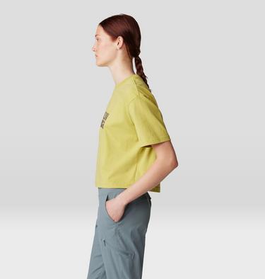 Women's Logo Plus Boxy crop, Color: Bright Olive, image 3