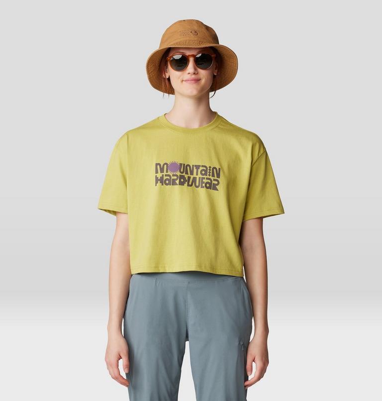 Women's Logo Plus Boxy crop, Color: Bright Olive, image 5
