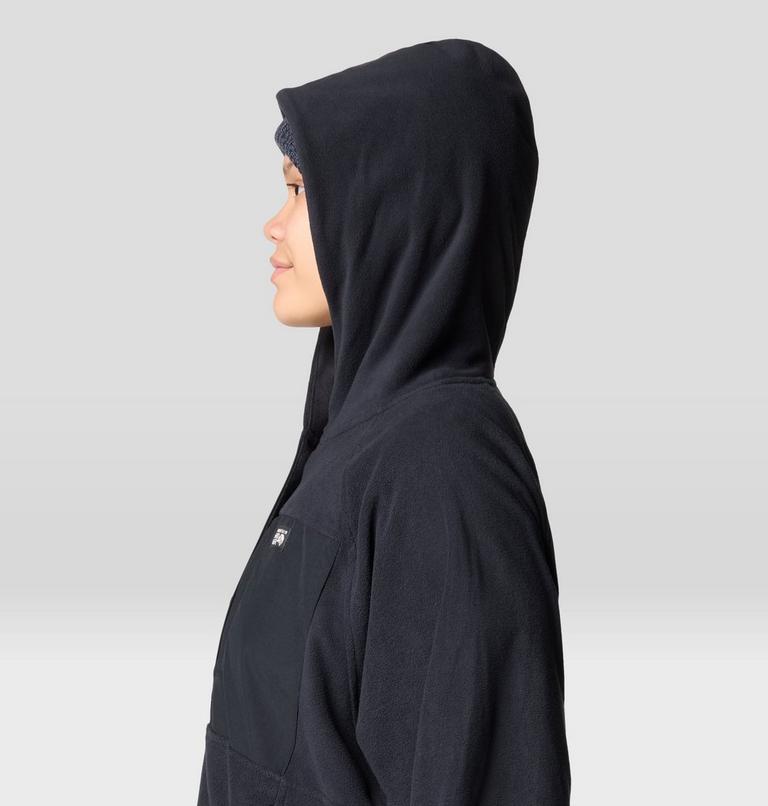 Women's Microchill Snap Neck Pullover, Color: Black, image 5