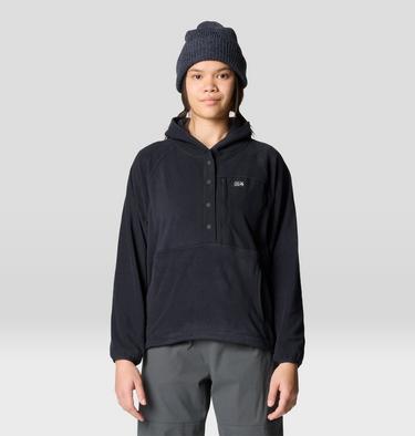 Women's Microchill Snap Neck Pullover, Color: Black, image 9