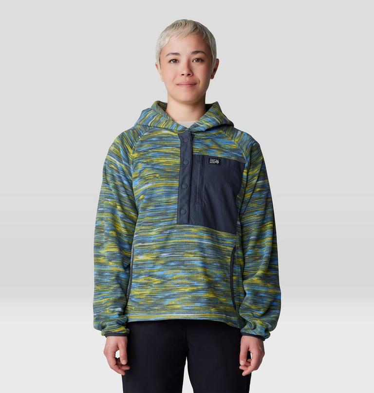 Chandail &agrave; col pressionn&eacute; Microchill, Color: Nitric Blue Stria Print, image 1