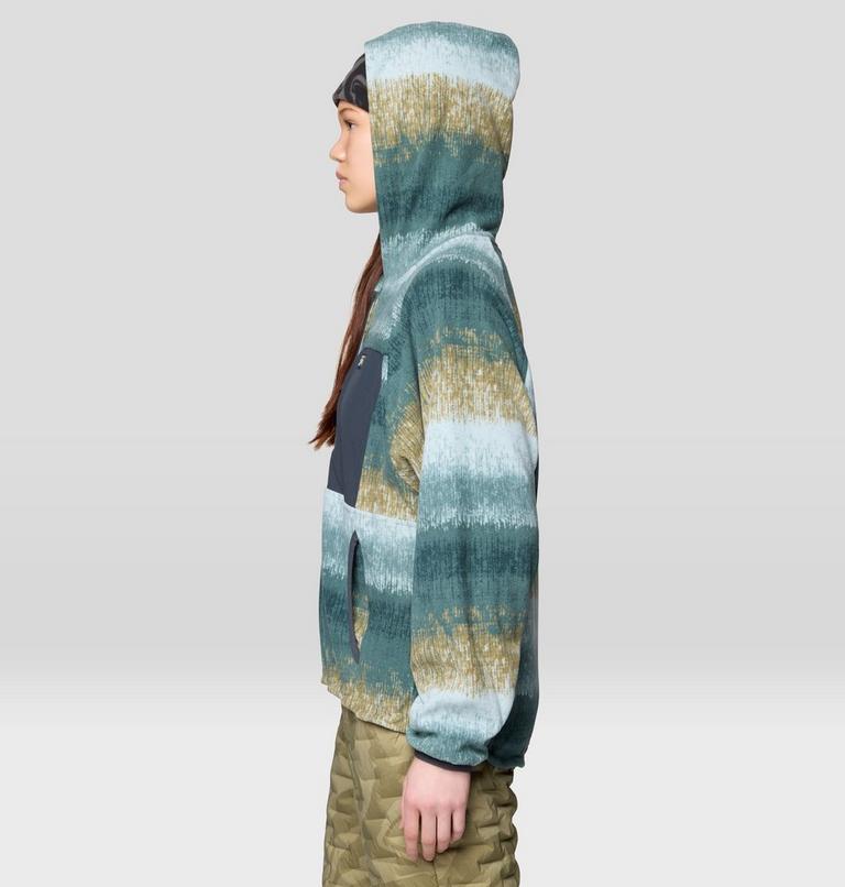 Women's Microchill Snap Neck Pullover, Color: Blue Sage Gradient Stripe, image 3