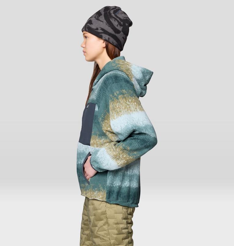 Women's Microchill Snap Neck Pullover, Color: Blue Sage Gradient Stripe, image 4